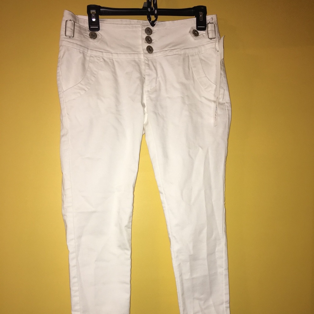 Blue Savvy skinny white jean style pants size 13